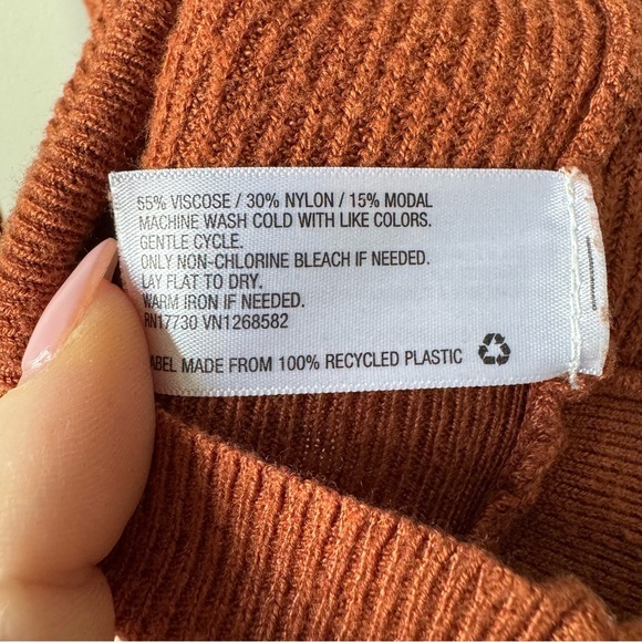 a new day Women's Rust Orange Open Front Sweater - Picture 8 of 8